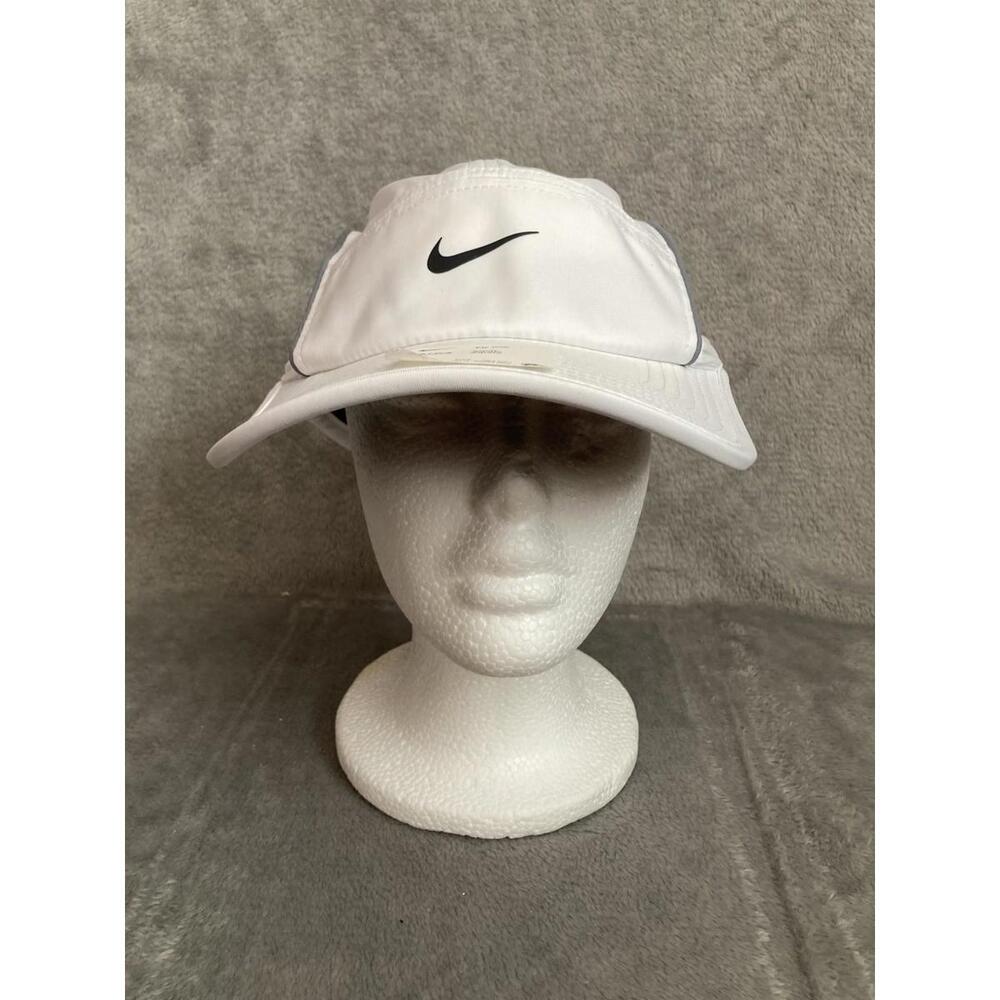 Nike Dri-Fit Fly Cap Unstructured AeroBill AeroAdapt Cap White Sz S/M